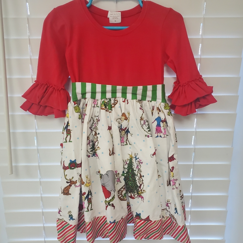 Dr Seuss Christmas dress toddlers